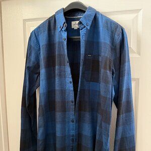 Rip Curl Flannel Button Down - Blue and Black Color